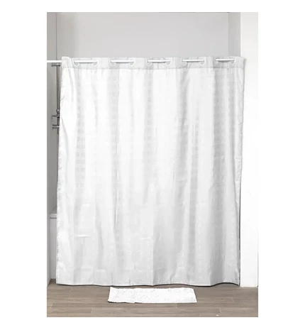 ZAVJESA ZA KADU S INTEGRIRANIM ALKAMA 180X200CM POLIESTER, BIJELA, TENDANCE