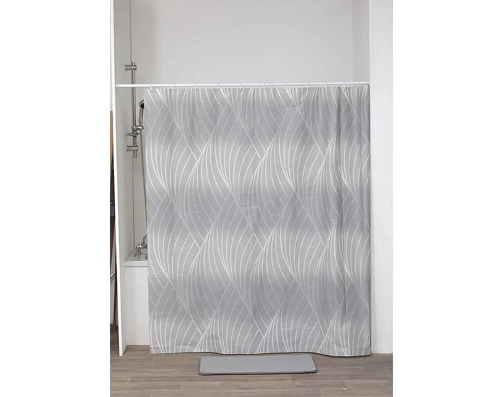 ZAVJESA ZA KADU 180X180CM + 12 BIJELIH KUKICA PEVA, PLAZA, TENDANCE