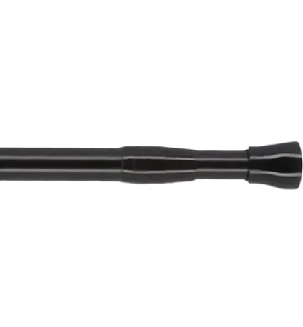 DRŽAČ ZAVJESE ZA KADU 135-250 CM ALUMINIJ, CRNI, TENDANCE
