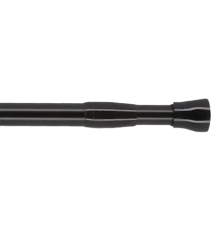 DRŽAČ ZAVJESE ZA KADU 135-250 CM ALUMINIJ, CRNI, TENDANCE