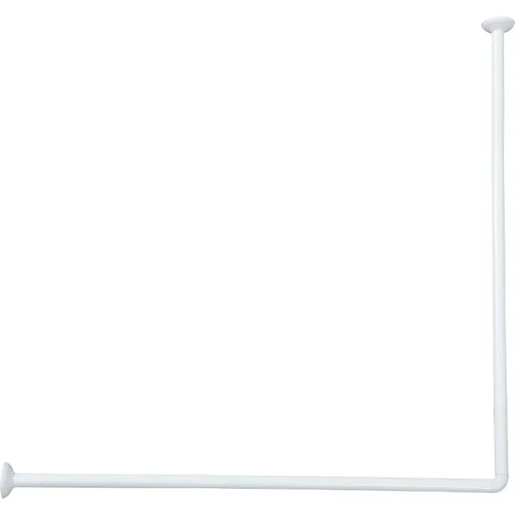 DRŽAČ ZAVJESE ZA KADU KUTNI 90X90 CM, ALUMINIJ, BIJELI, TENDANCE