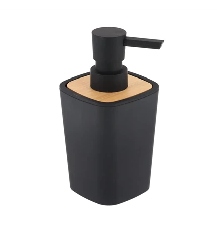 DOZATOR ZA SAPUN PISA 380 ML GUMA/BAMBUS, CRNI, TENDANCE