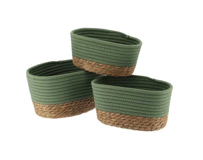 SET KOŠARA 3/1, MORSKA TRAVA/PAMUK, KHAKI/NATUR, TENDANCE