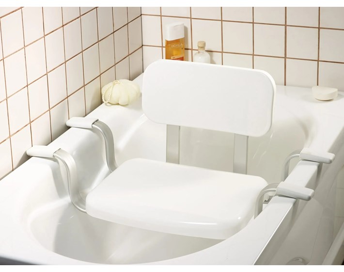 SJEDALICA ZA KADU S POTPOROM ZA LEĐA 40x75.5x32.5 cm-42x34 CM, PP + ALUMINIJ, BI