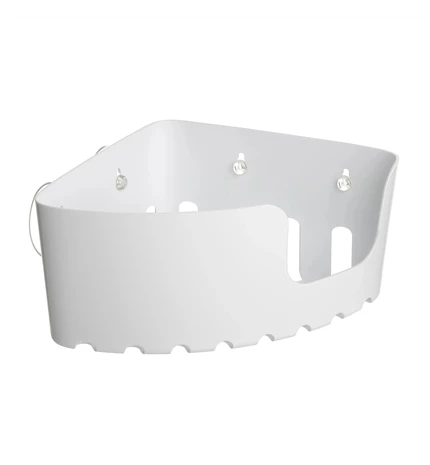 KOŠARA ZA ODLAGANJE KUTNA ZIDNA 20x20x11cm PP, BIJELA STANDARD, TATAY