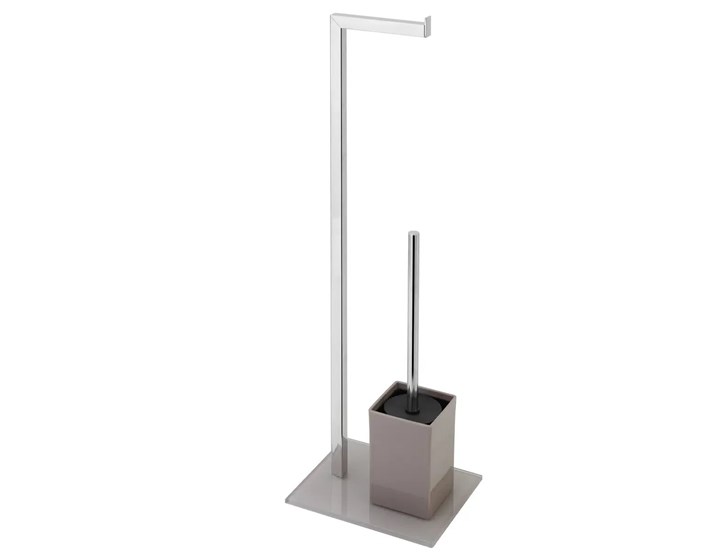 DRŽAČ TOLETNOG PAPIRA I WC ČETKE 70,5 cm, KROMIRANI ČELIK /PVC/KALJANO STAKLO, B