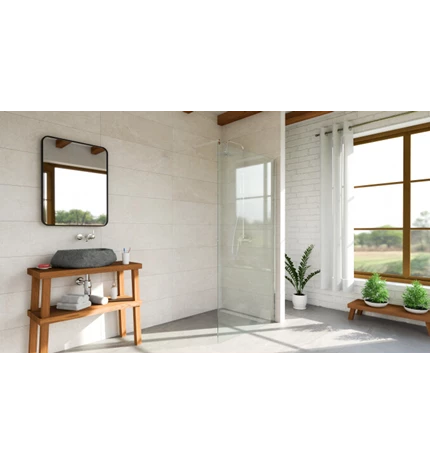 STIJENA TUŠ WALK IN PROJECT 120X200 KROM PROZIRNO STAKLO 8mm
