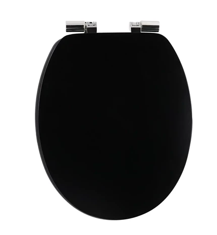 DASKA ZA WC ŠKOLJKU MDF SA KROM OKOVIMA SOFT CLOSE,CRNA,TENDANCE