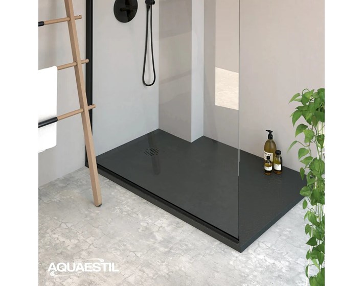 KADA TUŠ 120x80 OTVOR SIFONA fi90 STONE,CRNA