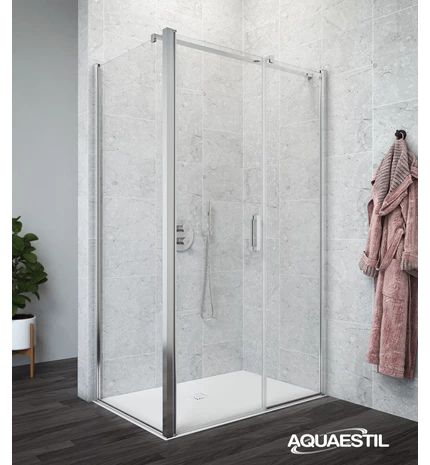 VRATA TUŠ MARS D II 90, SILVER/PROZIRNO