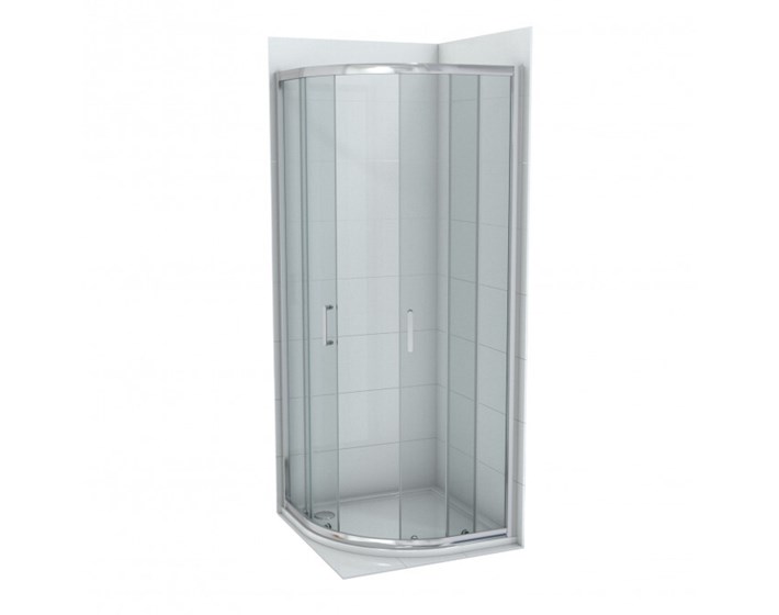 KABINA TUŠ POLUKRUŽNA 90x90x195 ATLAS KROM PROZIRNO STAKLO 6mm