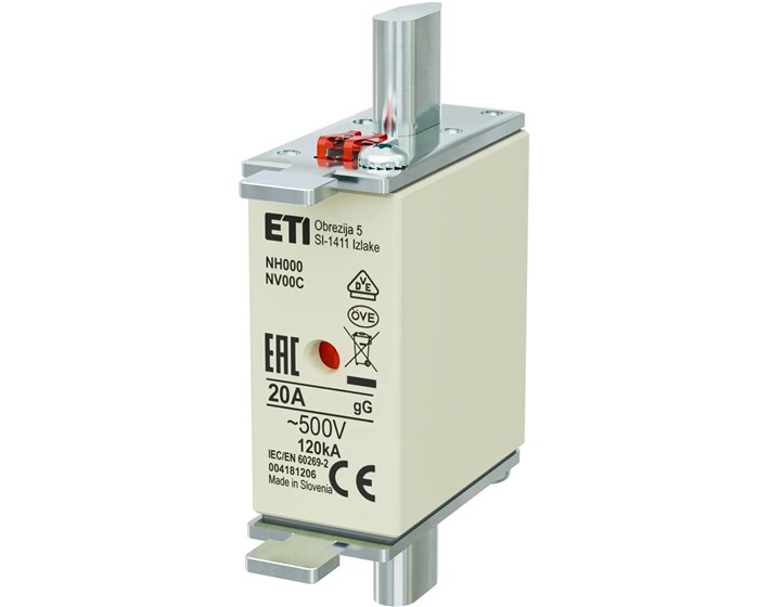 PATRONA NH000 gG 20A/500V  (3/120)
