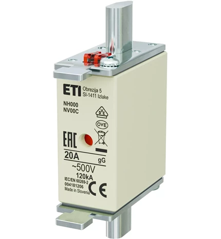PATRONA NH000 gG 20A/500V  (3/120)