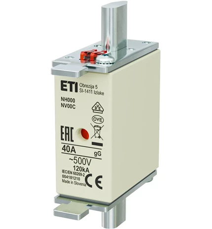 PATRONA NH000 gG 40A/500V  (3/120)