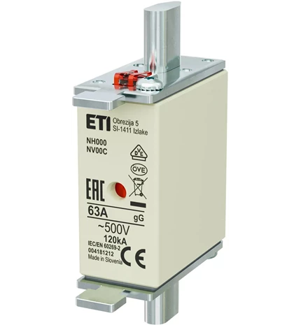 PATRONA NH000 gG 63A/500V  (3/120)