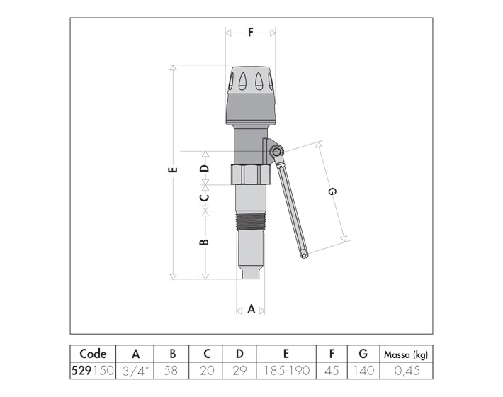 REGULATOR ZRAKA 3/4" 30–90 °C (DUŽI) 529150 CALEFFI
