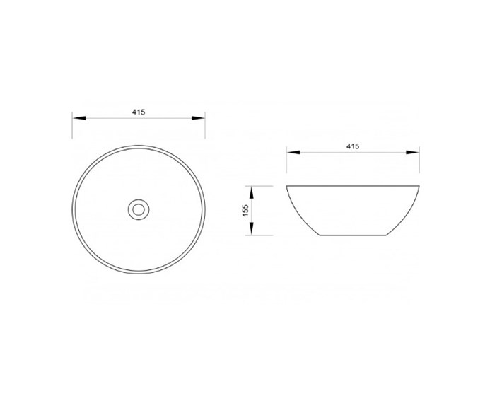 UMIVAONIK NADGRADNI BIJELI fi 415x155mm OKRUGLI MINOTTI