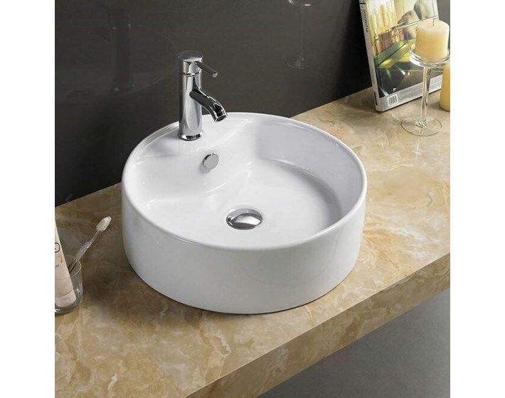 UMIVAONIK NADGRADNI BIJELI fi 465x160mm OKRUGLI S OTVOROM ZA SLAVINU MINOTTI