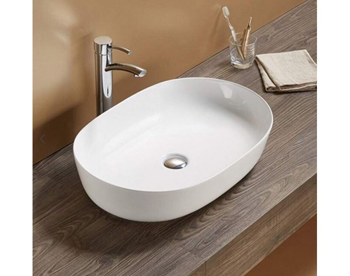 UMIVAONIK NADGRADNI BIJELI 600x415x135mm OVALNI MINOTTI