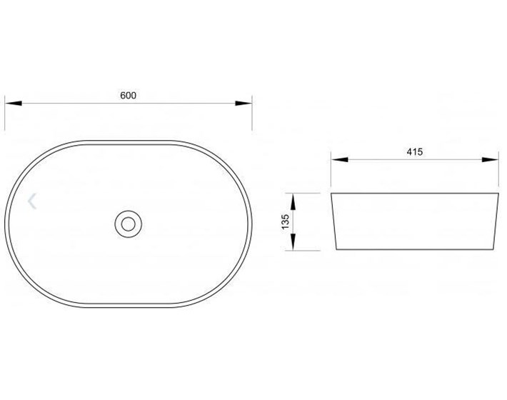 UMIVAONIK NADGRADNI BIJELI 600x415x135mm OVALNI MINOTTI