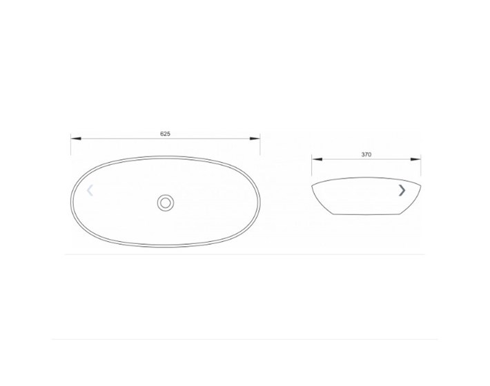 UMIVAONIK NADGRADNI BIJELI 615x360x155mm OVALNI MINOTTI