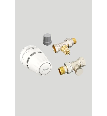 VENTIL RADIJATORA 1/2" RAVNI TERMOSTATSKI RA-FN + PRIGUŠNICA RLV-S+ GLAVA TEMOST