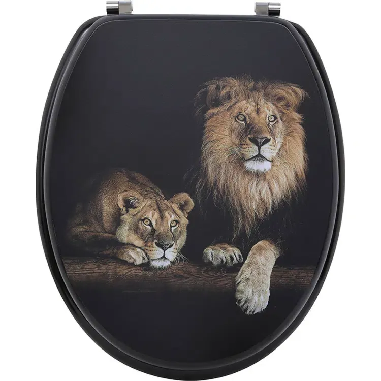 DASKA ZA WC ŠKOLJKU TENDANCE MDF SA INOX OKOVIMA, AFRICA