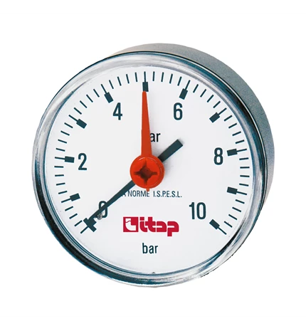 MANOMETAR 0-10 bara 1/2" AKSIJALNI fi 80 mm