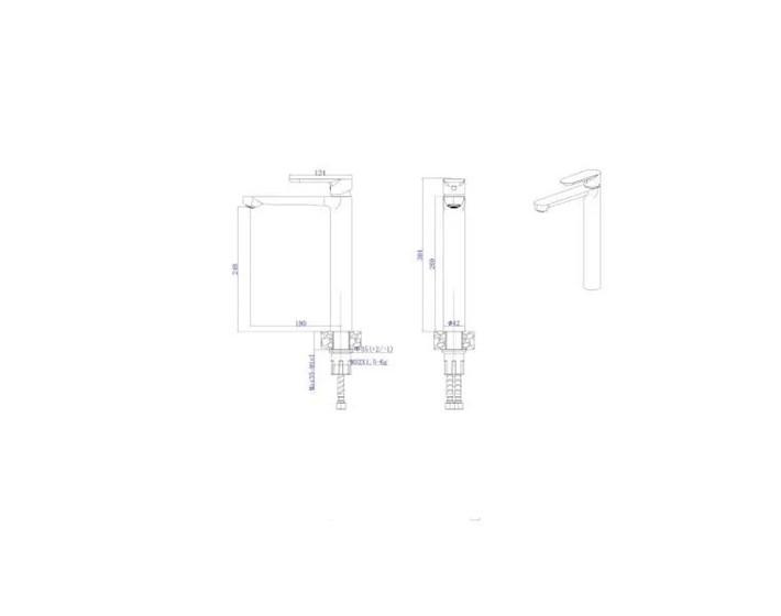 SLAVINA ZA UMIVAONIK VISOKA INTER CERAMIC TORINO SS304 MAT CRNA