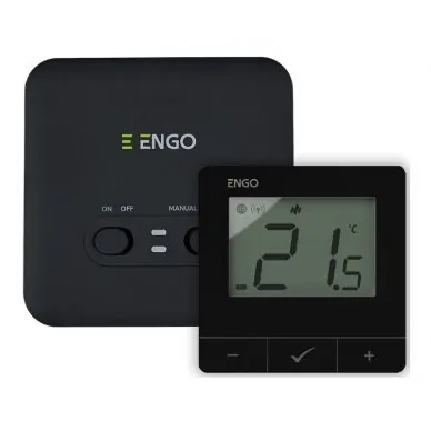 TERMOSTAT ENGO E20i-W, Wi-Fi BATERIJA, CRNI, PRIJEMNIK 230V AC 50Hz 932312647