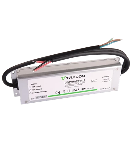 LED DRIVER,ZAŠTIĆENO METALNO KUĆIŠTE 100-240VAC/12VDC,240W,0-20A, IP67