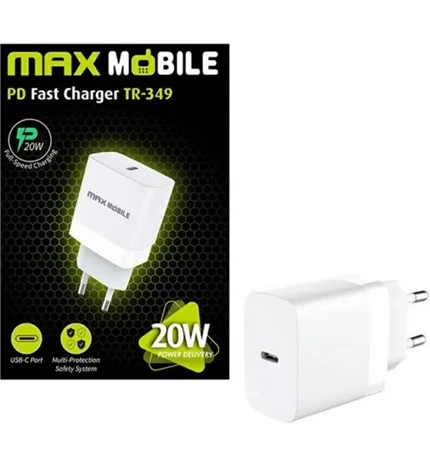 PUNJAČ KUČNI MAXMOBILE PD QC 3.0 TYPE C TR-349 20W