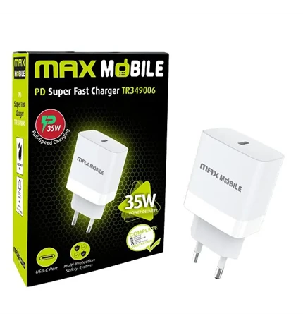 PUNJAČ KUČNI MAXMOBILE PD SUPER FAST CHARGE TYPE C TR349006 35W
