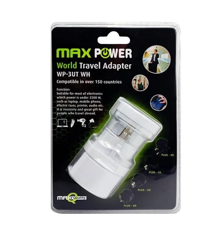 ADAPTER UNIVERZALNI PUTNI MAXPOWER WP-3UT WH BIJELI