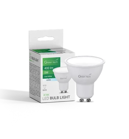 ŽARULJA LED GREEN TECH 5W, 6000K, GU10, IP20, SANAN CHIP