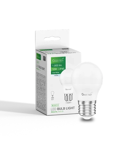 ŽARULJA LED GREEN TECH 10W, 6000K, E27, A60, FLUX: 1000 LM, IP40, EPISTAR CHIP