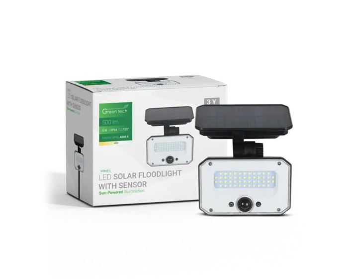 REFLEKTOR LED SOLARNI GREEN TECH 5W, 4000K, IP65, 500 LM