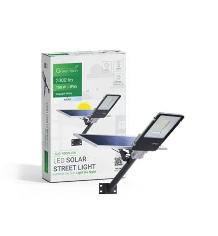 SVJETILJKA LED ZIDNA GREEN TECH 100W, 6000K, IP65, SOLAR