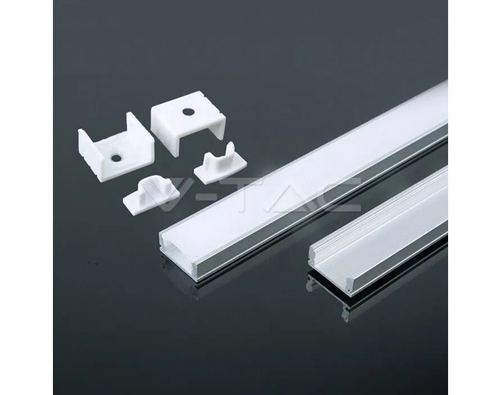 PROFIL ALUMINIJSKI ZA LED RASVJETU MILKI POKROV 2000x17,4mm