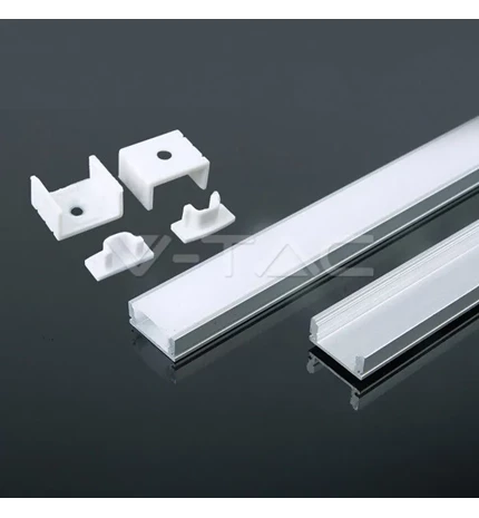 PROFIL ALUMINIJSKI ZA LED RASVJETU MILKI POKROV 2000x17,4mm