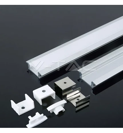 PROFIL ALUMINIJSKI ZA LED RASVJETU MILKI POKROV 2000x24,7mm