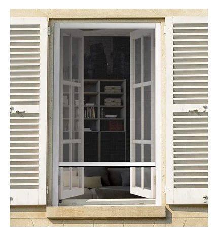 KOMARNIK ZA PROZOR 80X100CM PLATNO BIJELO/CRNO