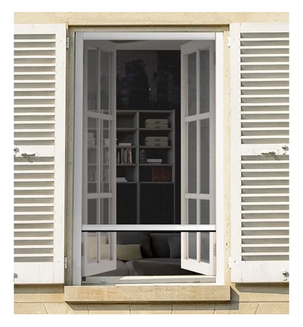 KOMARNIK ZA PROZOR 80X100CM PLATNO BIJELO/CRNO