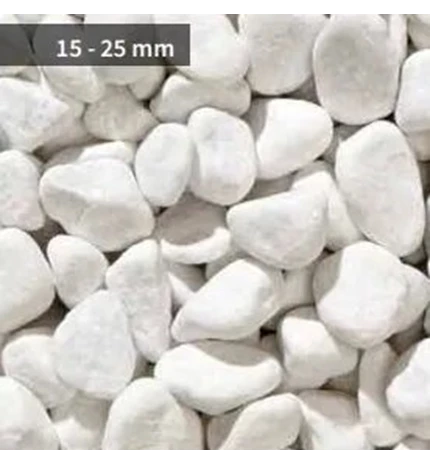 KAMEN ŠLJUNAK BIJELI 15-25 BIANCO CARRARA 25KG