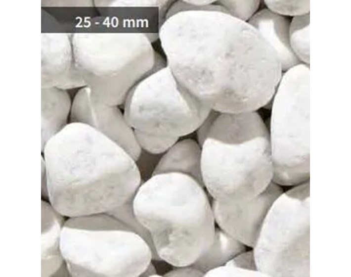 KAMEN ŠLJUNAK BIJELI 25-40 BIANCO CARRARA 20 kg