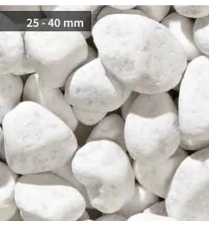 KAMEN ŠLJUNAK BIJELI 25-40 BIANCO CARRARA 20 kg