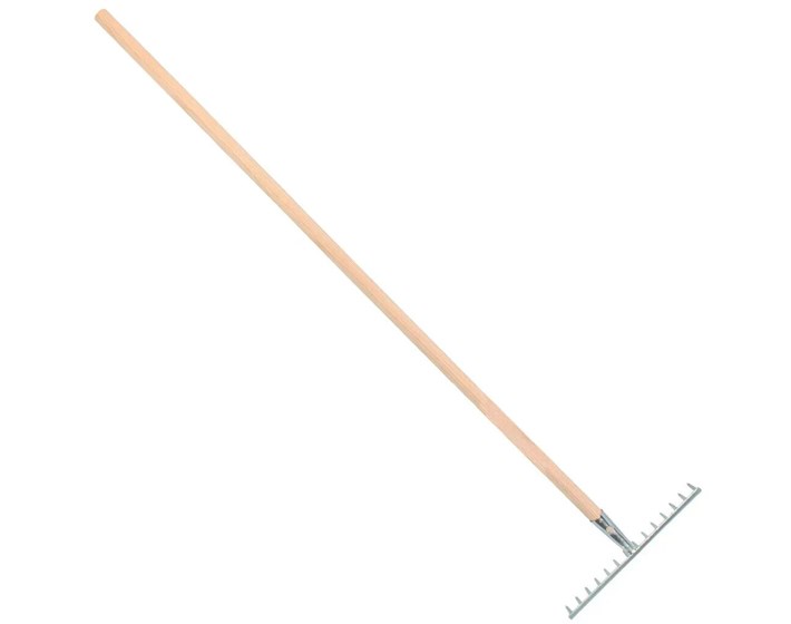 GRABLJE METALNE POCINČANE 14 ZUBI S DRŽALOM 160 cm