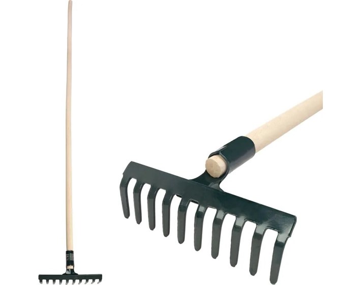 GRABLJE VRTNE 10 ZUBACA SA DRVENOM DRŠKOM 160cm