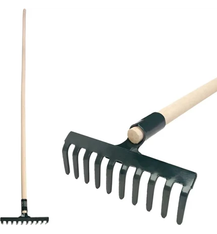 GRABLJE VRTNE 10 ZUBACA SA DRVENOM DRŠKOM 160cm