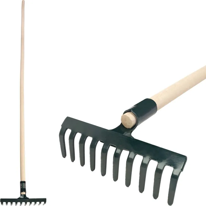 GRABLJE VRTNE 10 ZUBACA SA DRVENOM DRŠKOM 160cm